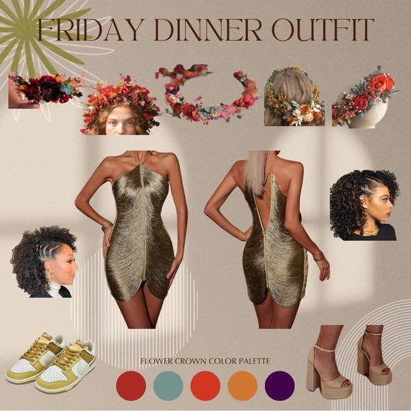 Halterneck Fringe Mini Dress In Olive — Large - Picture 9 of 9